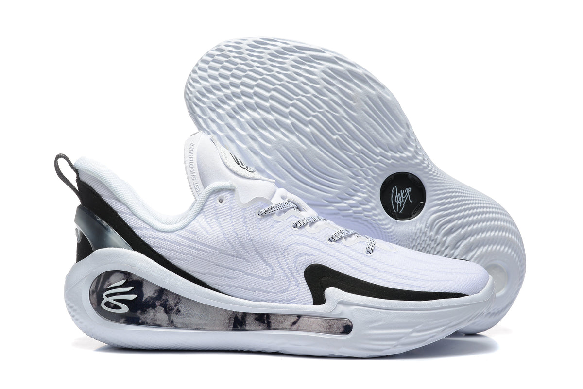 901-06 White Black Basketball Sneakers 3027632-100