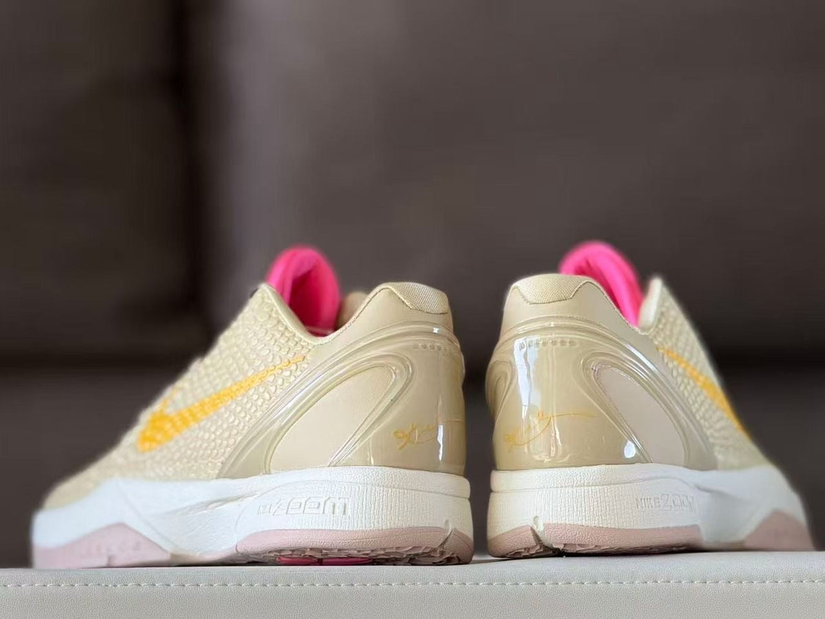 Nike Kobe 6 Clark PE Basketball Shoes Gold and Pink