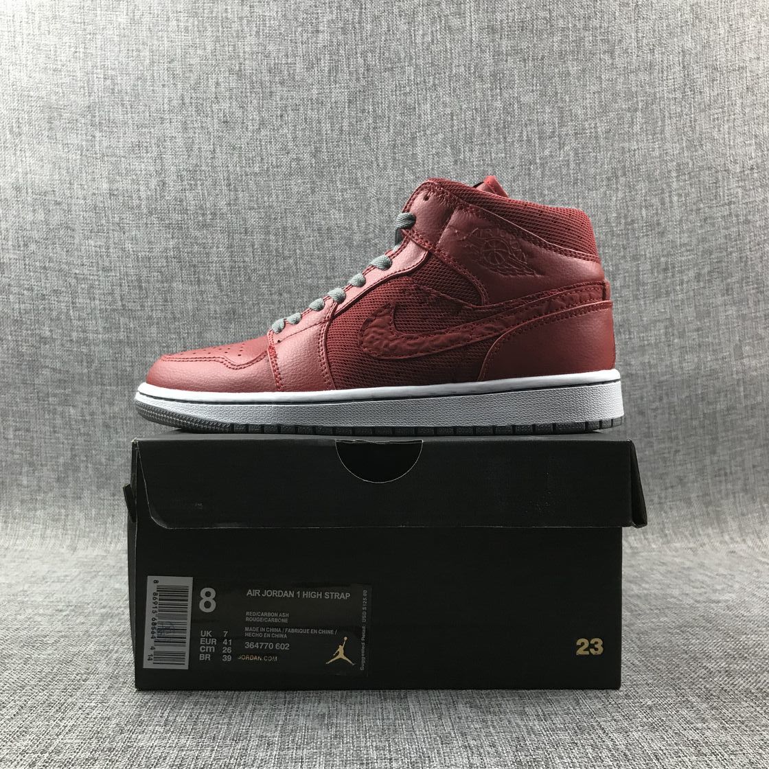 Jordan Air 1 Mid Red High-Top Sneakers 364770-603