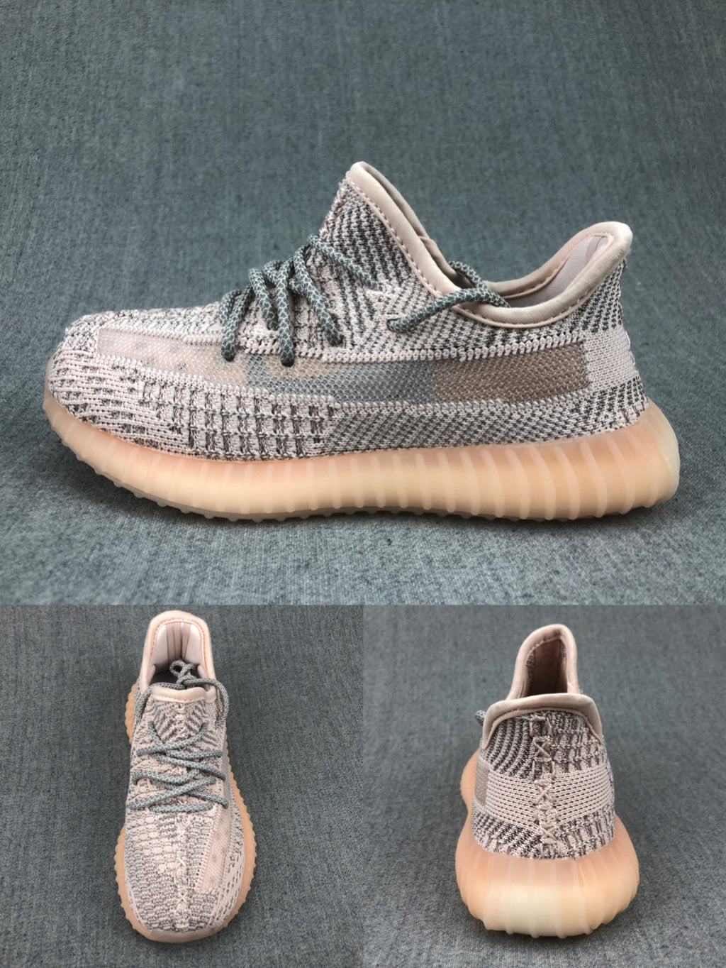 Yeezy 350 V2 Kids Sneakers Silver Pink