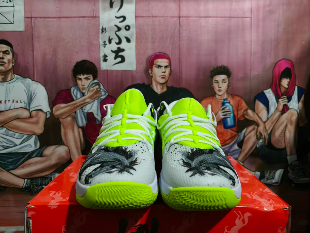 Nike Zoom Basketball Sneakers Neon Green Gray
