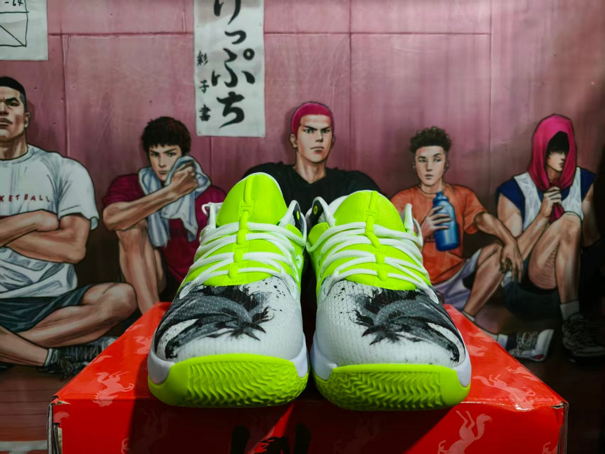 Nike Zoom Basketball Sneakers Neon Green Gray