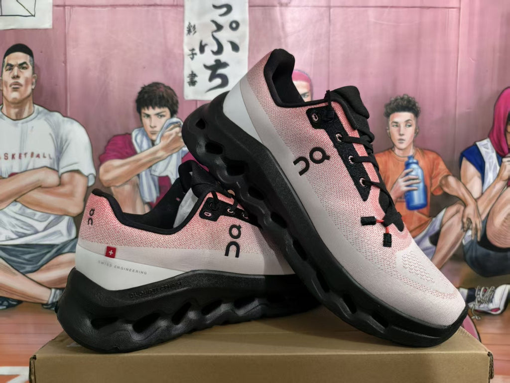 On Cloudmonster Sneakers in Pink and Black