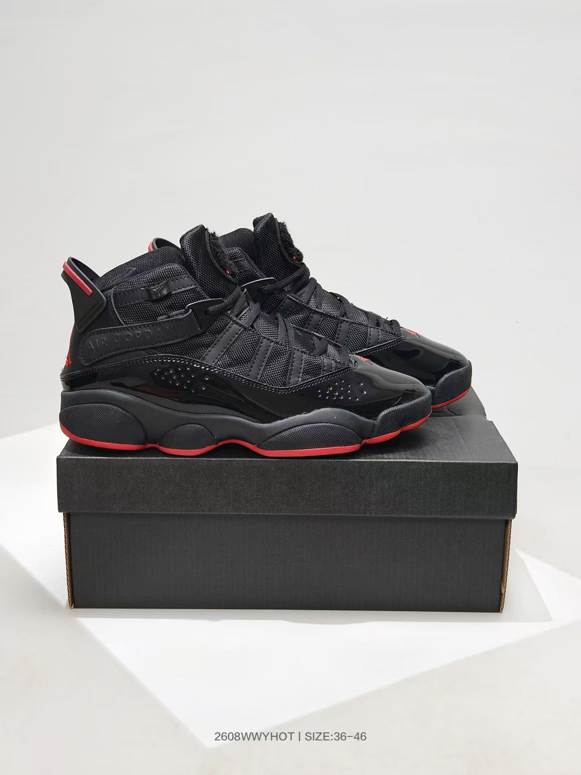 Jordan 6 Rings Sneakers Black Red