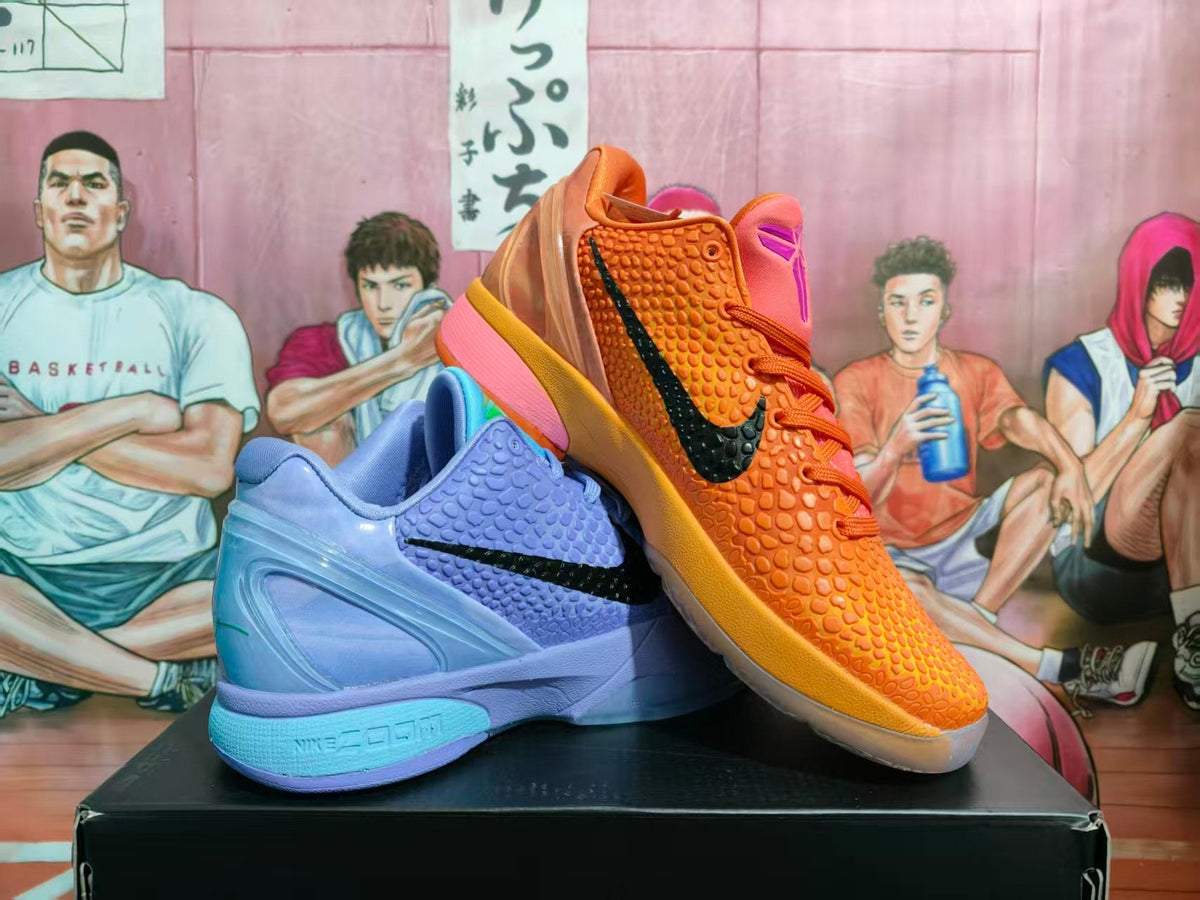 Nike Kobe Basketball Sneakers Ice Blue and Orange