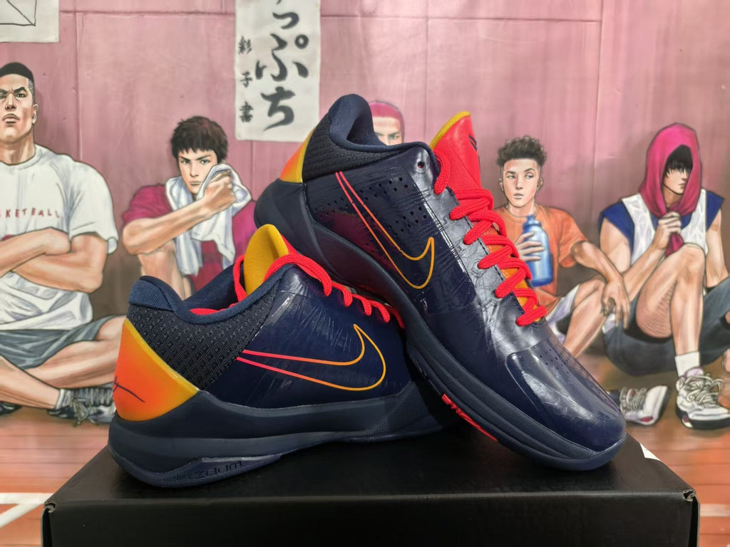 Nike Basketball Sneakers Blue Red and Gold