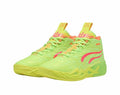 Green and Pink High-Top Basketball Sneakers