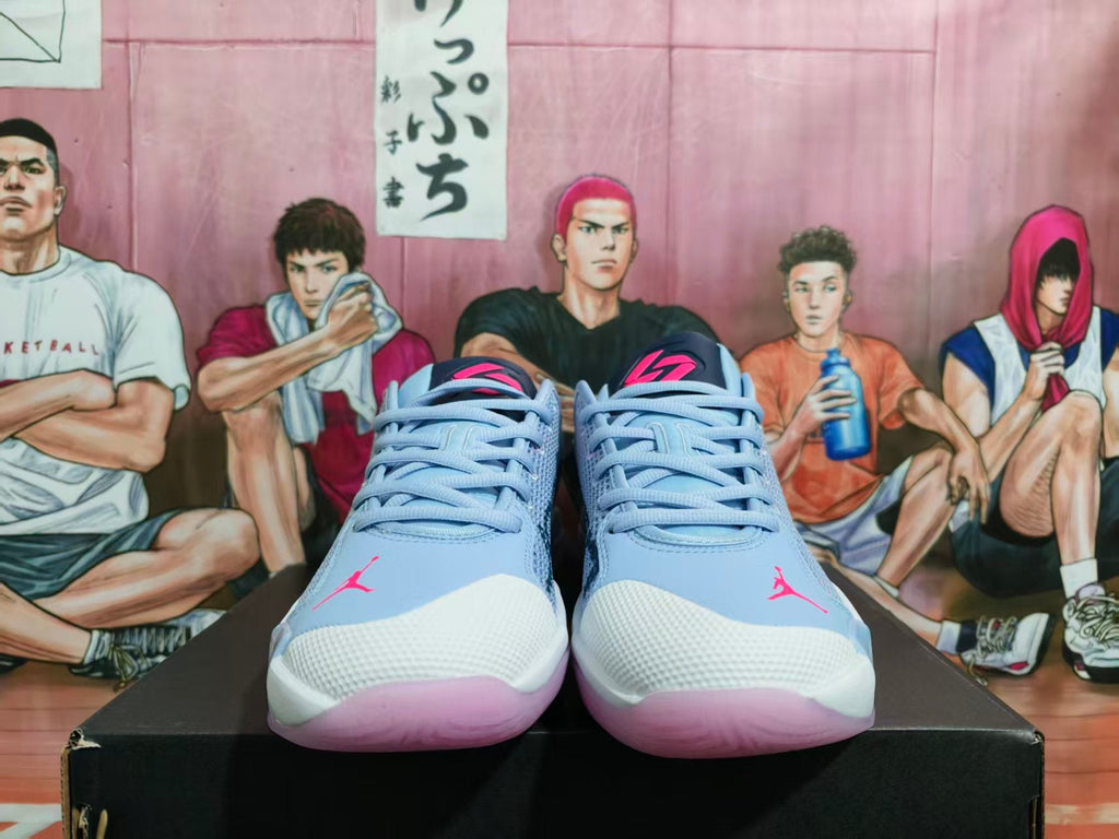Jordan Purple Blue Basketball Sneakers