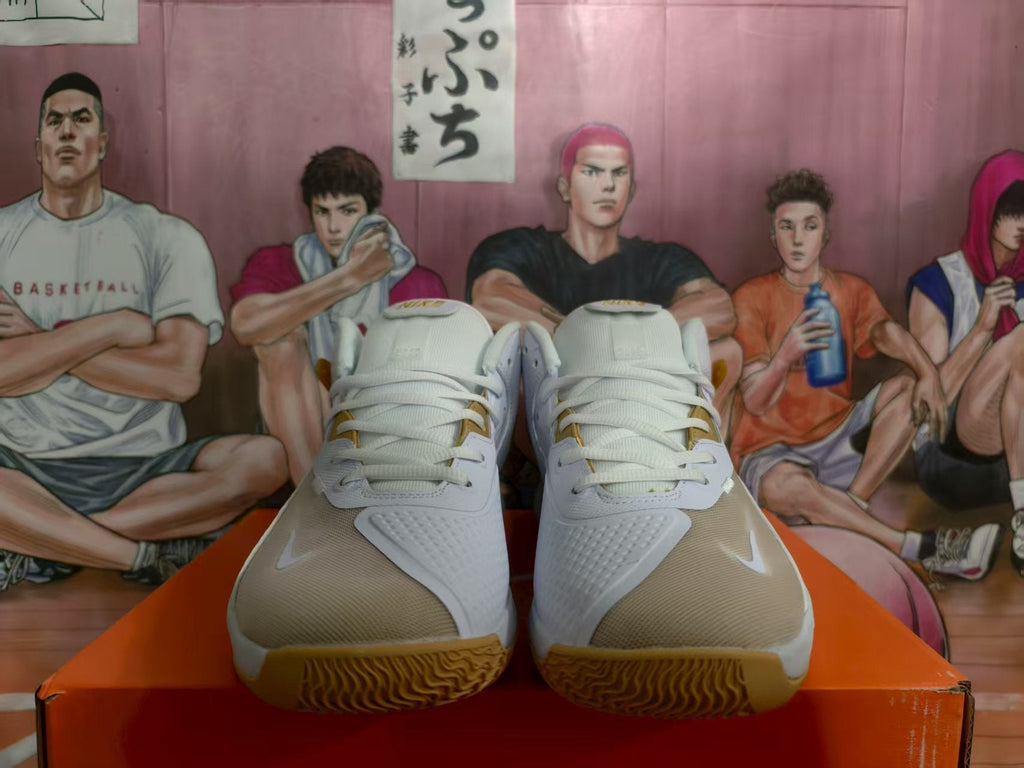 Nike Zoom Basketball Sneakers White and Yellow