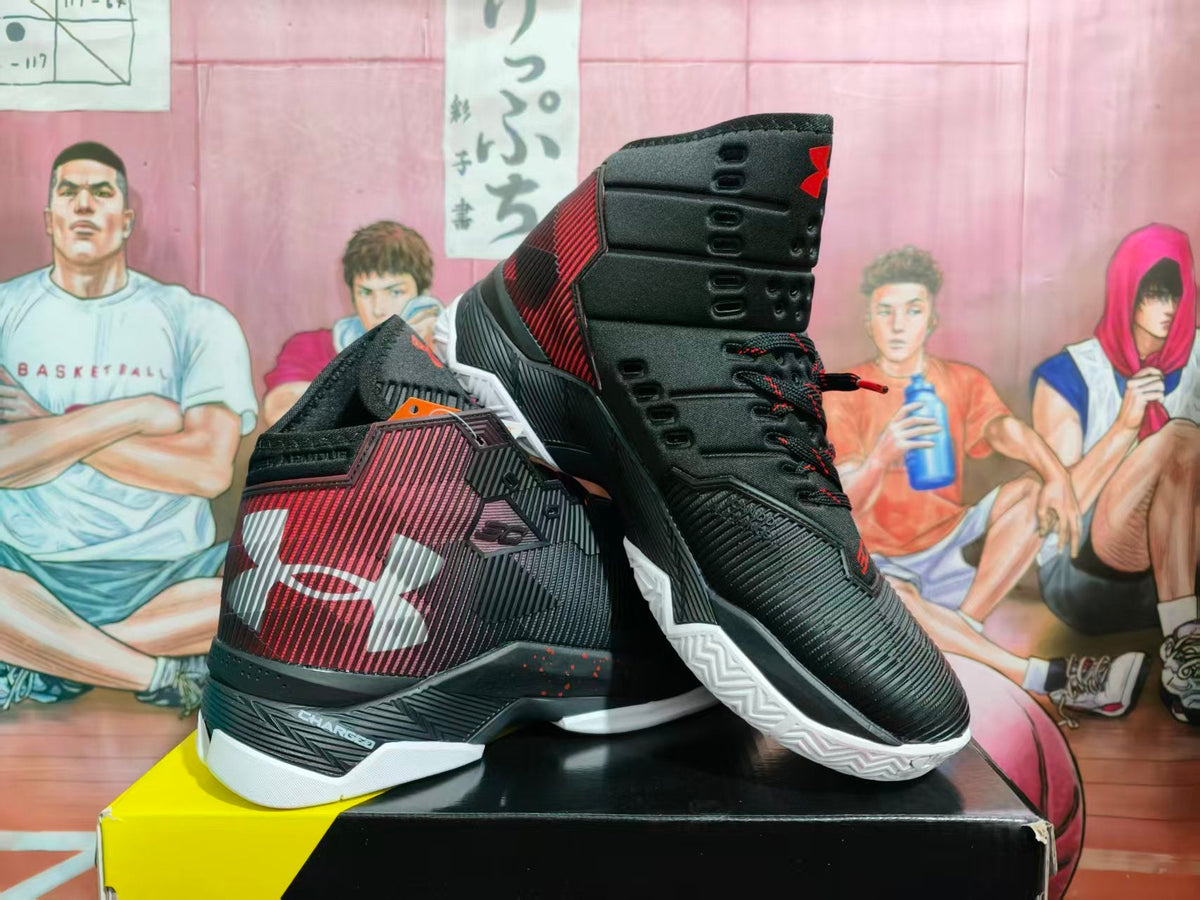 Under Armour SC Black Red Basketball Sneakers