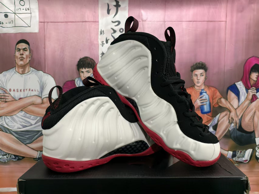 Nike White and Red Basketball Sneakers