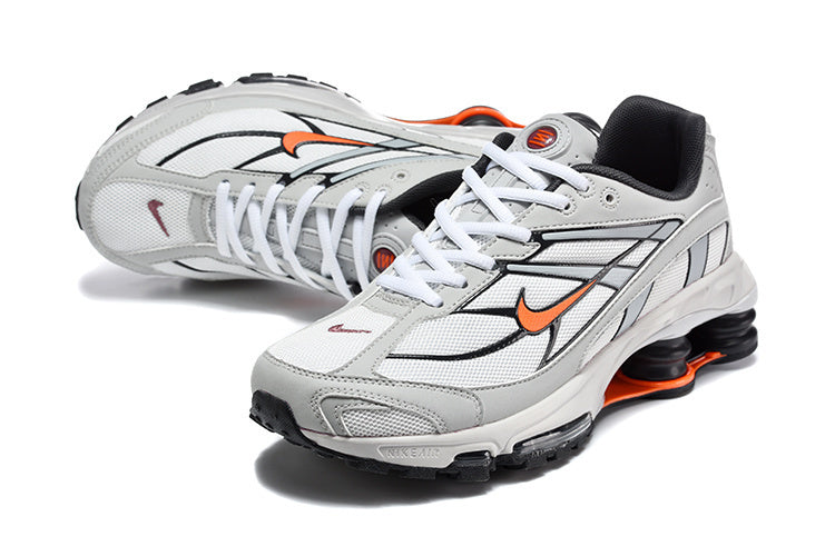 Nike Shox Ride 2 Sneakers in Grey, White and Orange