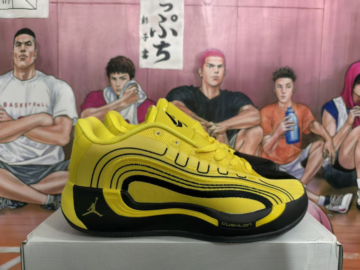 Jordan Q54 Basketball Sneakers Yellow and Black