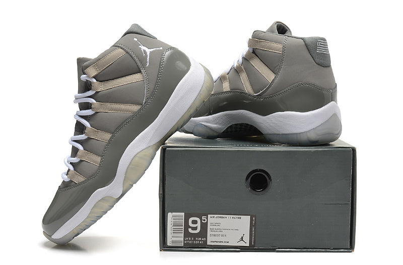 Jordan Air Jordan 11 High-Top Sneakers Gray White 378037-001