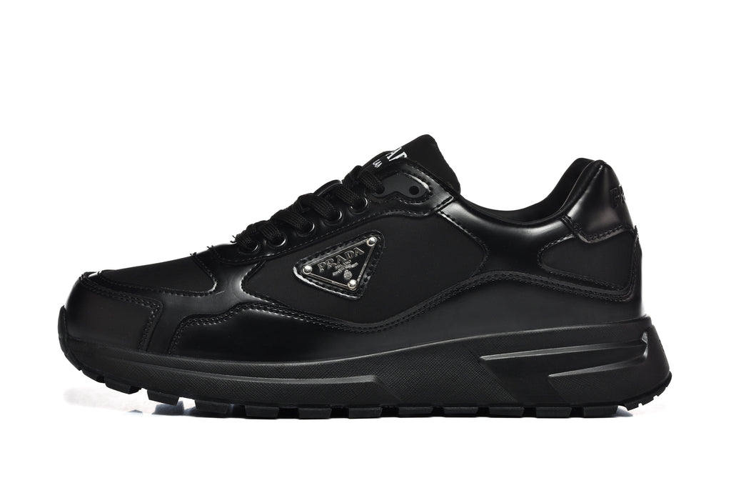 Prada Black Lace-Up Sneakers with Chunky Sole