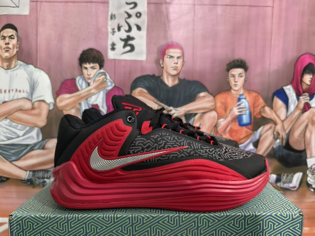 Nike Black and Red Basketball Sneakers