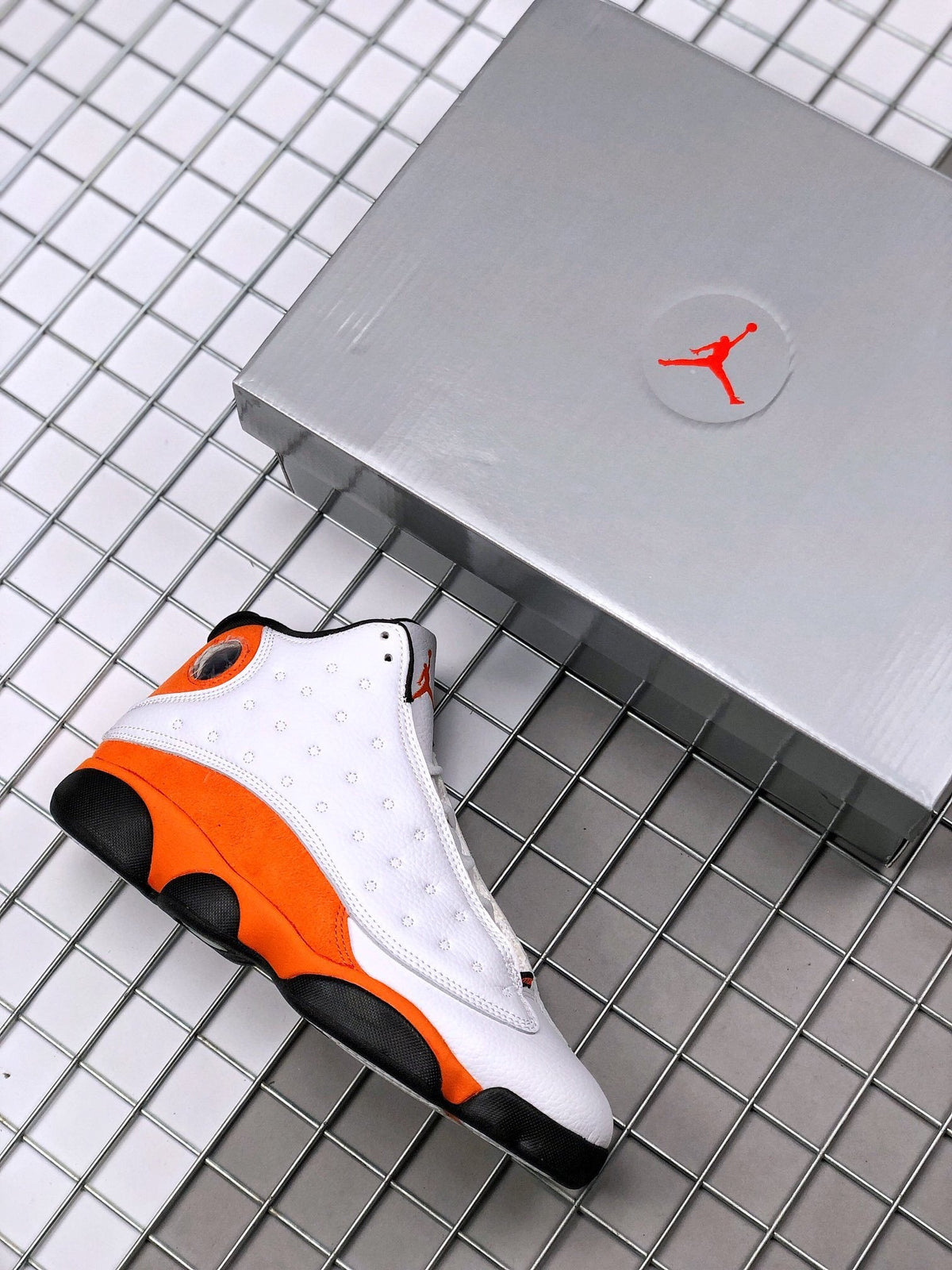 Jordan Air Jordan 13 Starfish White and Orange Sneakers