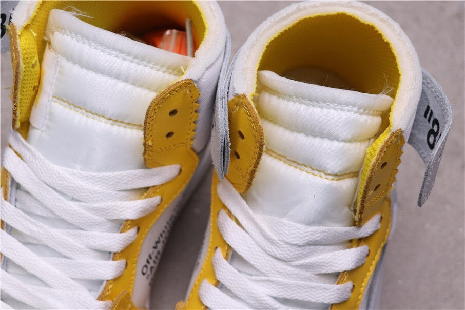 Jordan 1 High Off-White Sneakers White Yellow Grey