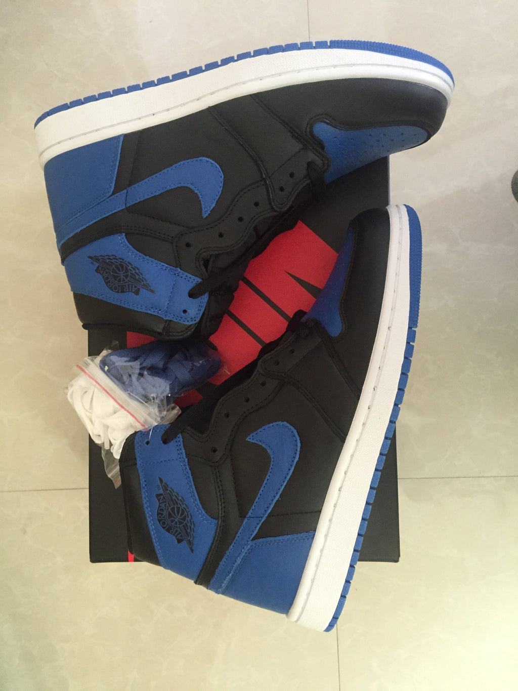 Jordan 1 High Sneakers Black Royal Blue