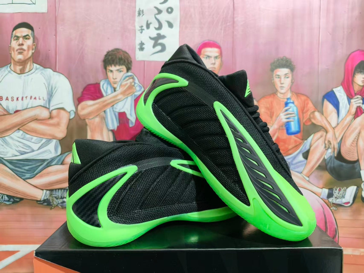 Adidas Basketball Shoes in Black and Neon Green