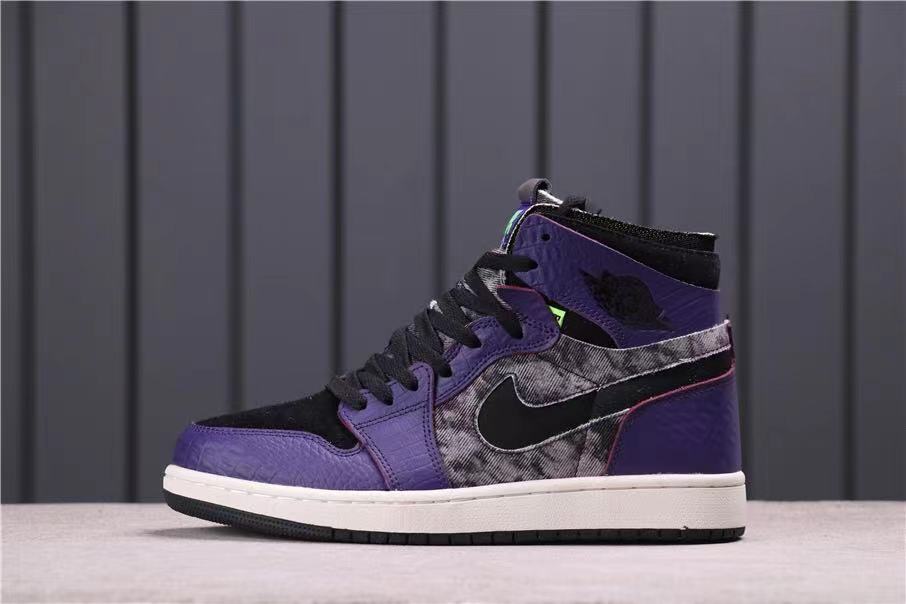 Jordan 1 Zoom Air CMFT Bayou Boys Black Purple Sneakers