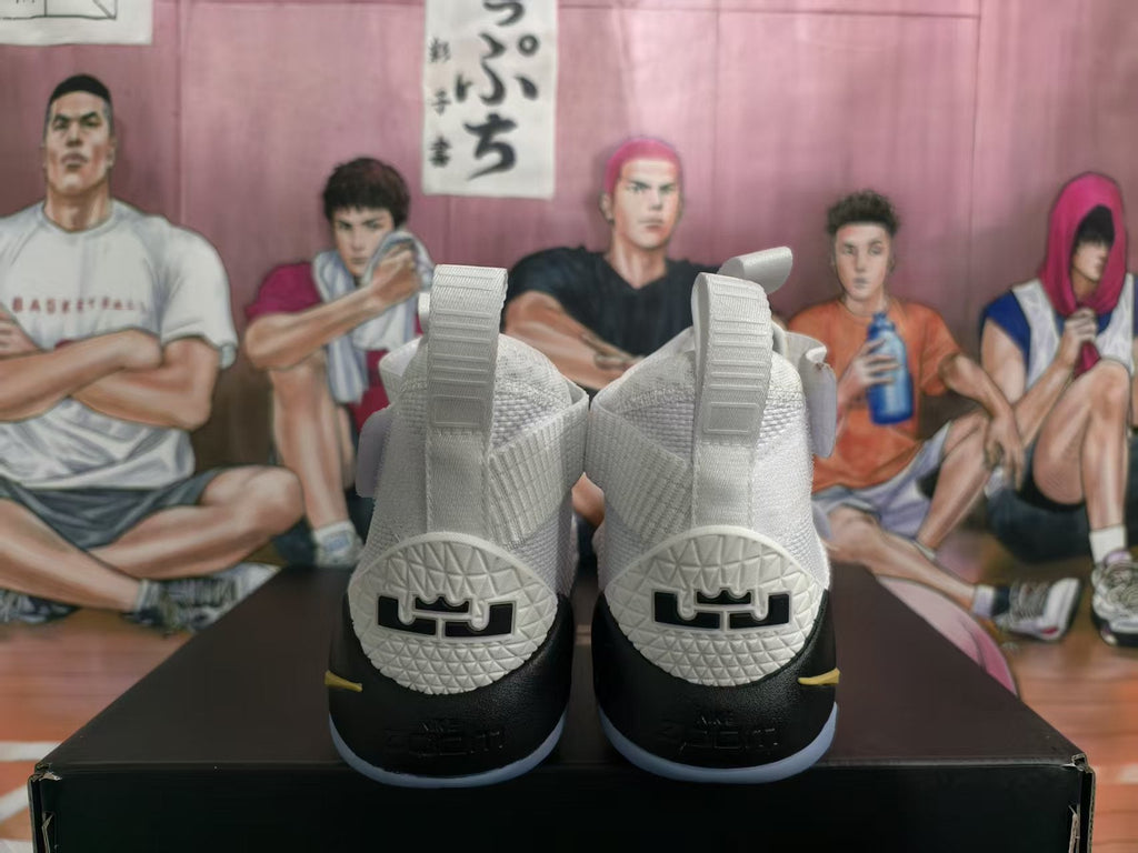 Nike Basketball Sneakers Black White Gold