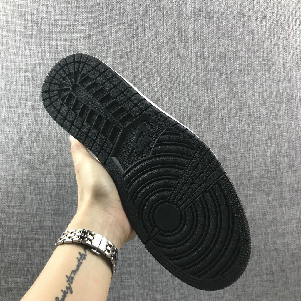 Air Jordan 1 Mid Yellow Black White 554724-700 Sneakers