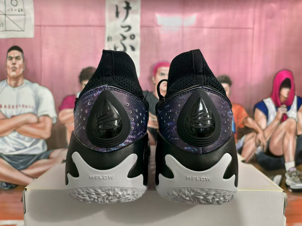 H-Flow Black Purple Basketball Sneakers