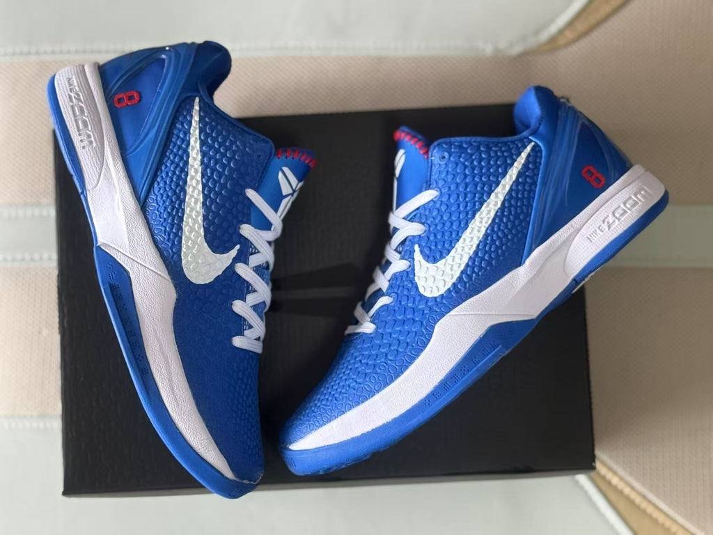 Nike Zoom Kobe 6 Protro Dodgers Blue and White Sneakers