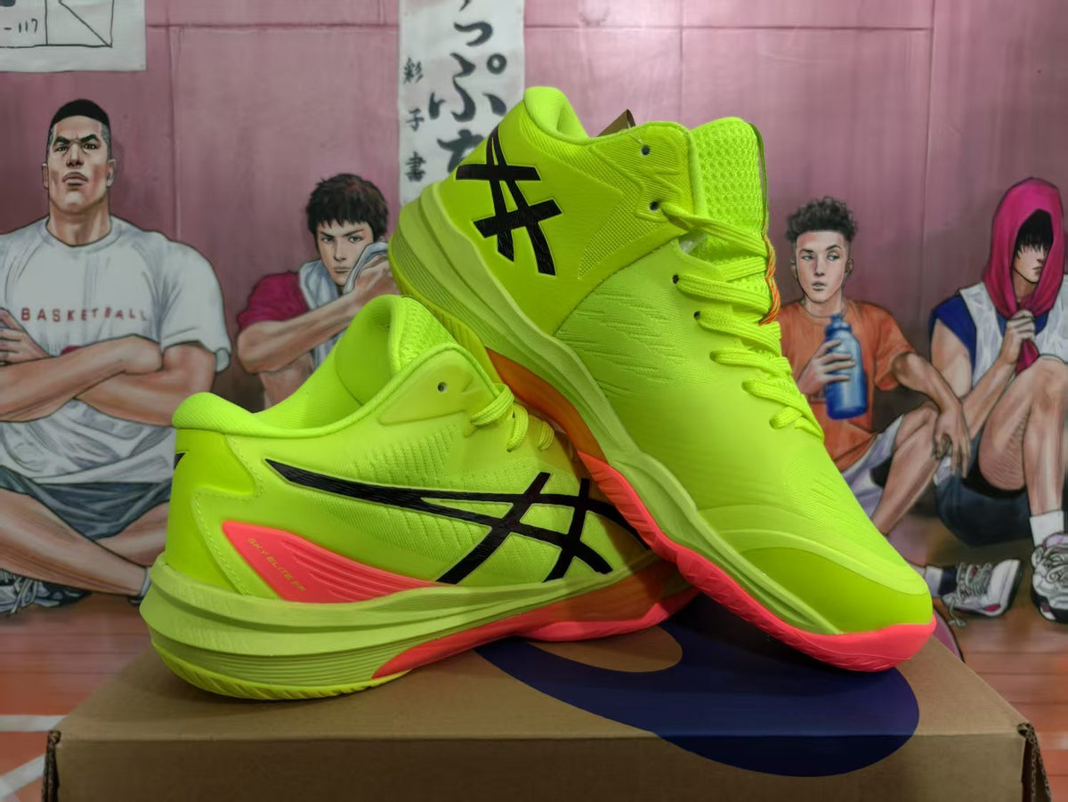 ASICS Neon Yellow Basketball Sneakers
