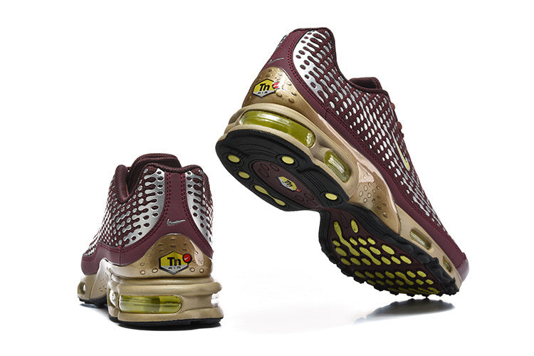Nike Air Max Plus VII Sneakers Burgundy Silver Gold