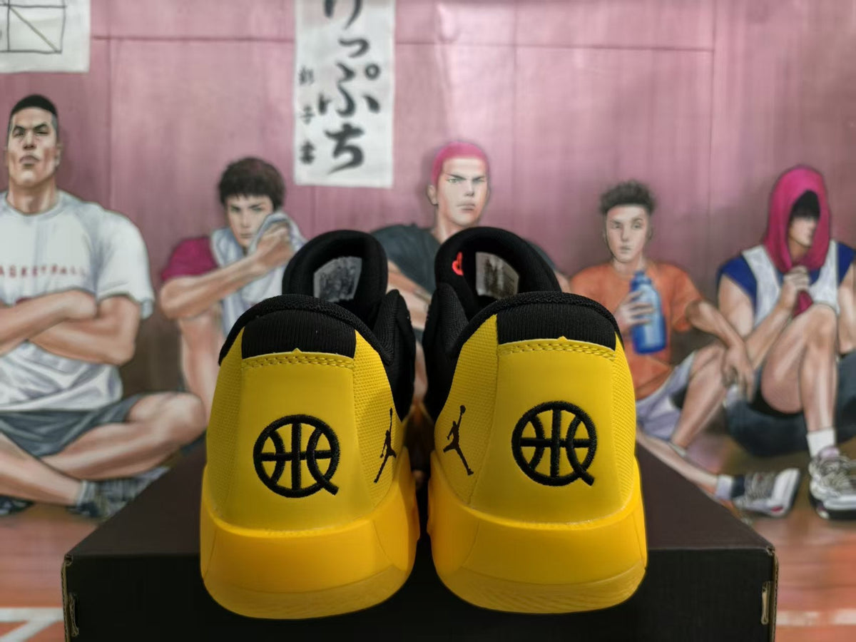 Jordan Q54 Basketball Sneakers Black and Yellow