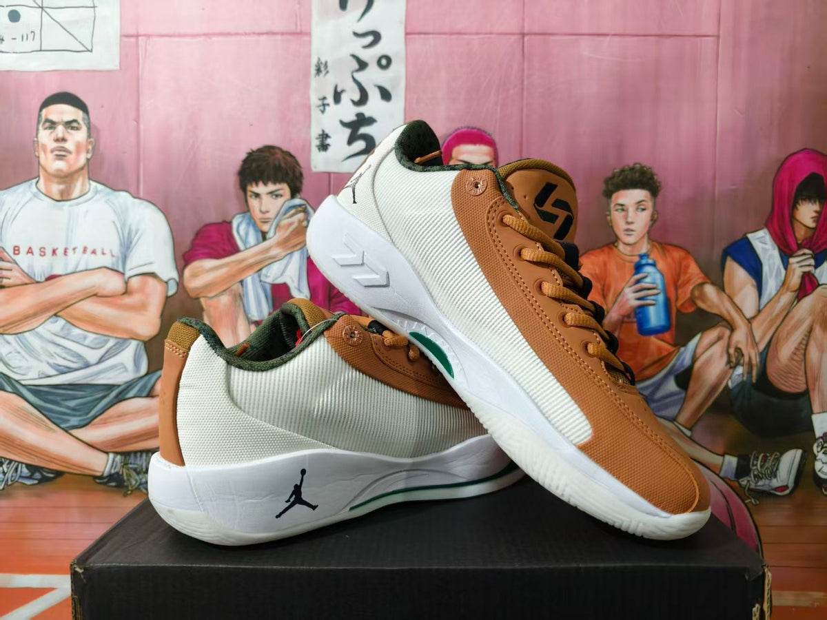 Jordan Luka 1 Basketball Shoes Brown and White