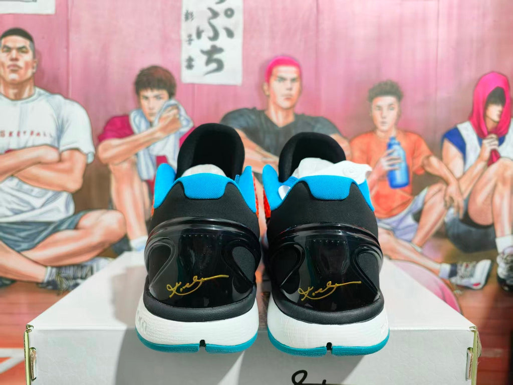 Nike Basketball Sneakers Blue Orange Black Graffiti Style