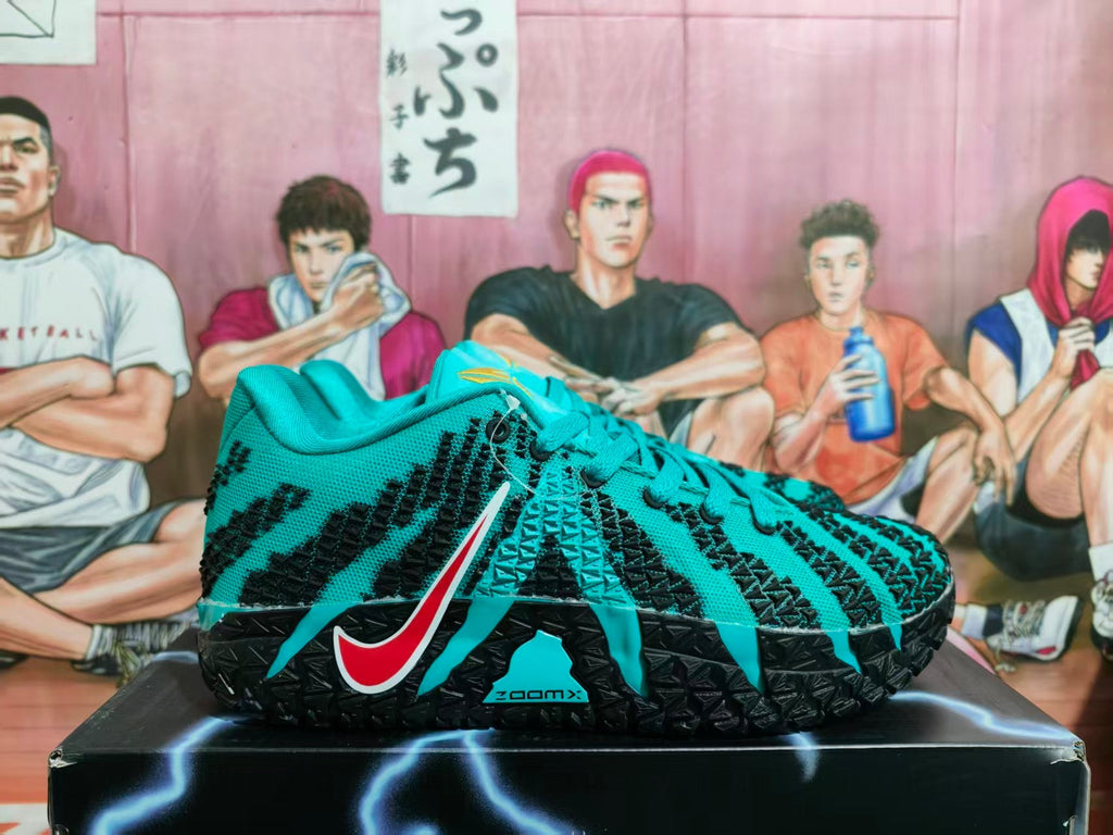 Nike Zoom Basketball Shoes in Teal and Black