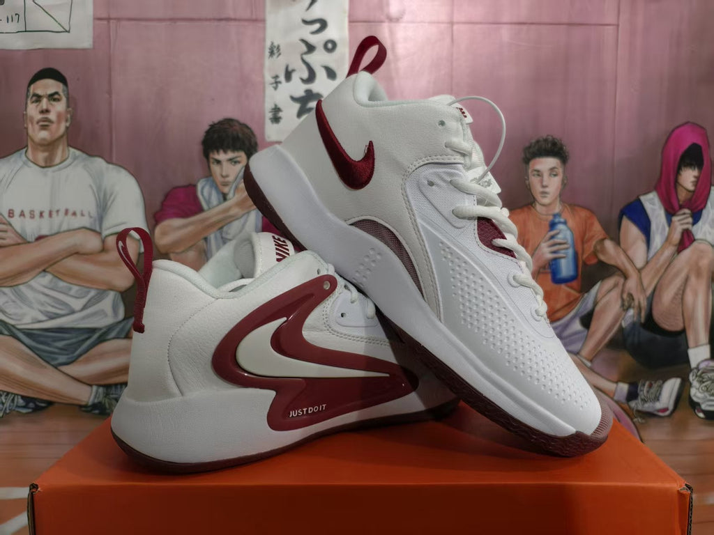 Nike Zoom Basketball Sneakers White Red