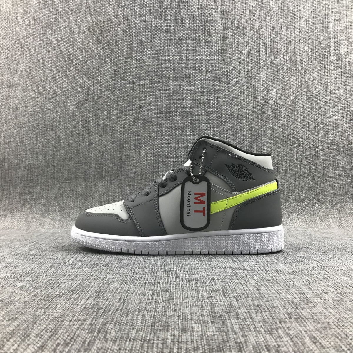 Jordan Air 1 Mid Grey Volt Sneakers 554724-072