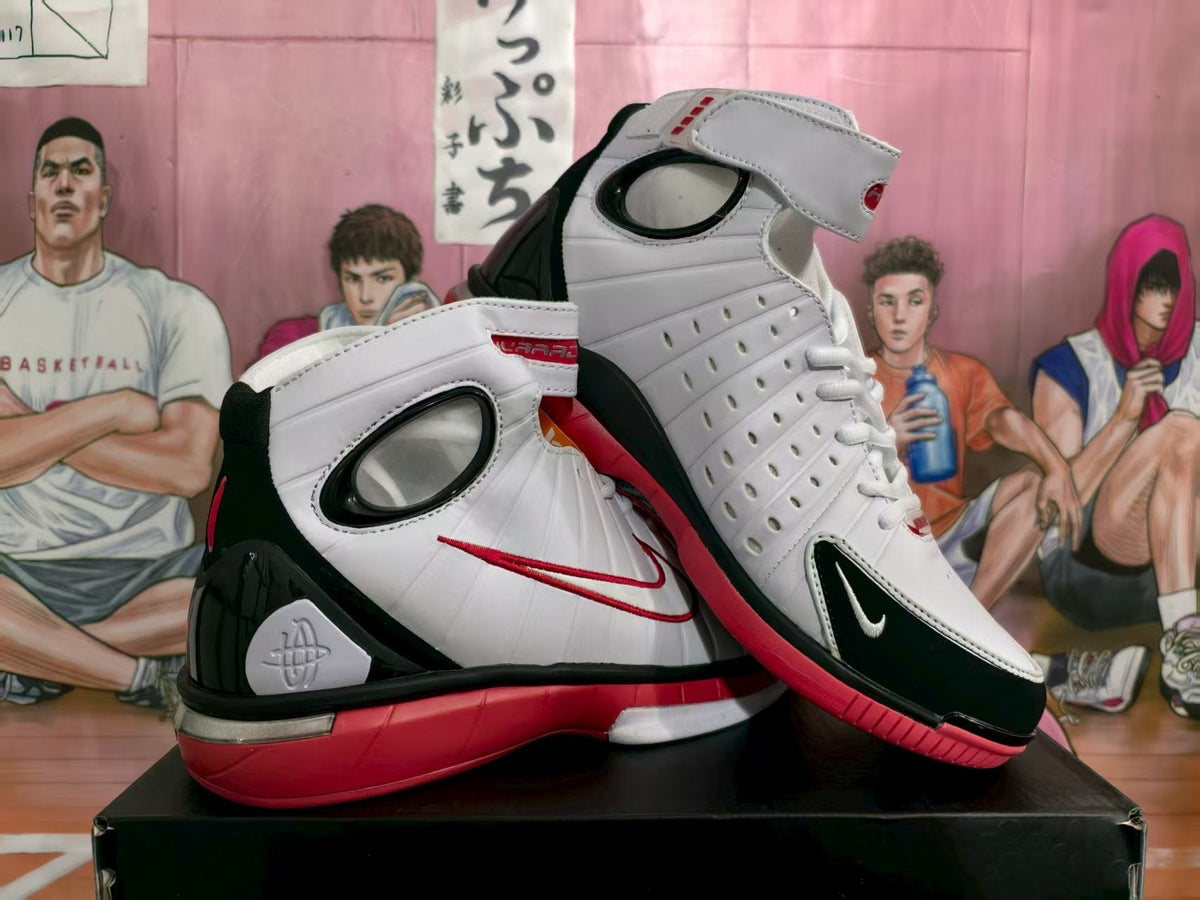 Nike High-Top Basketball Sneakers White Black Red