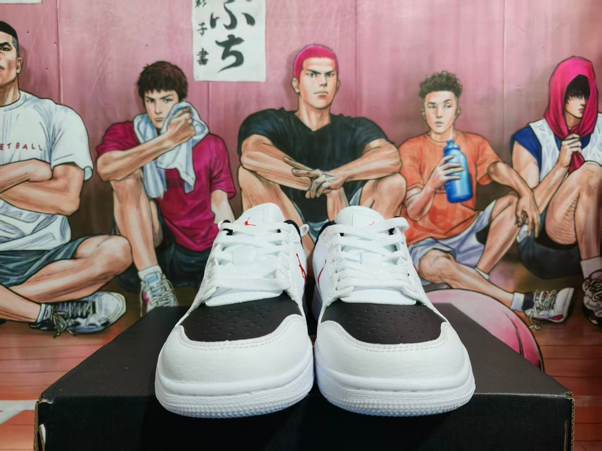 Jordan White Black Low-Top Sneakers