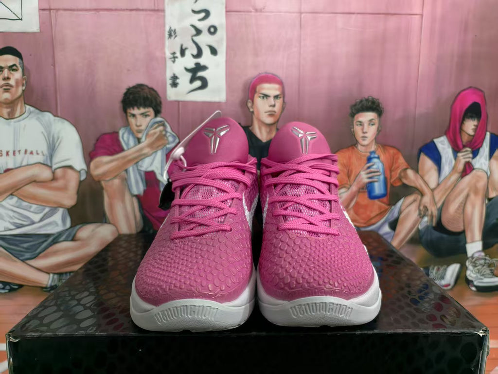 Nike Kobe Basketball Sneakers Pink and White