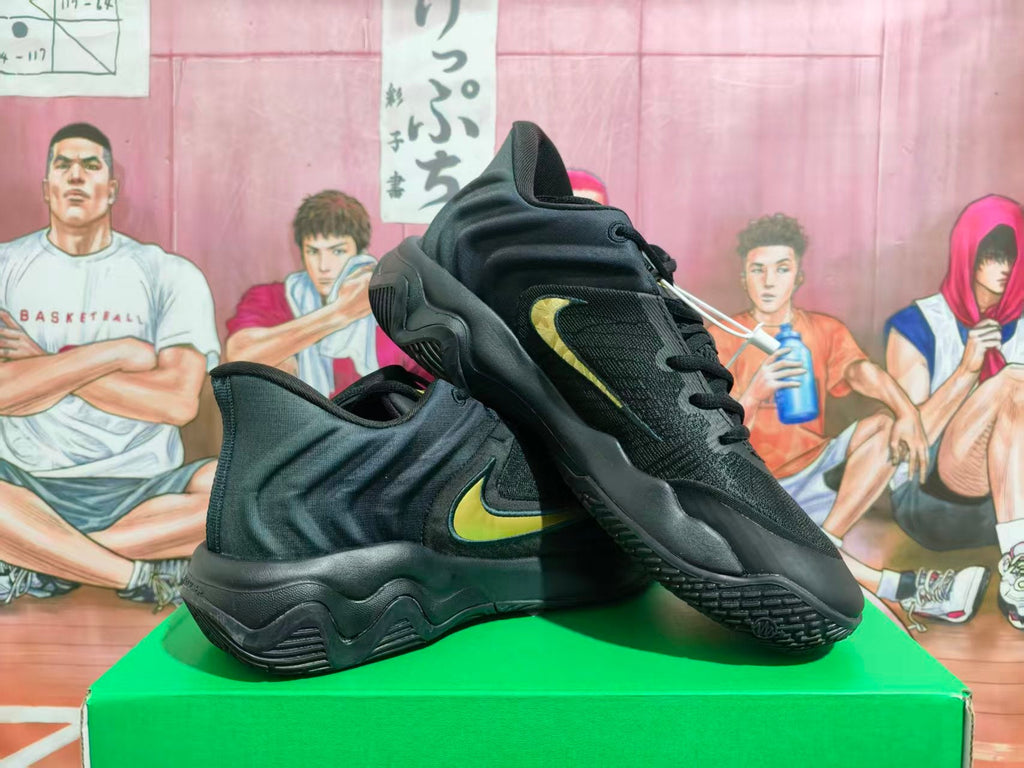 Nike Basketball Shoes Black and Gold