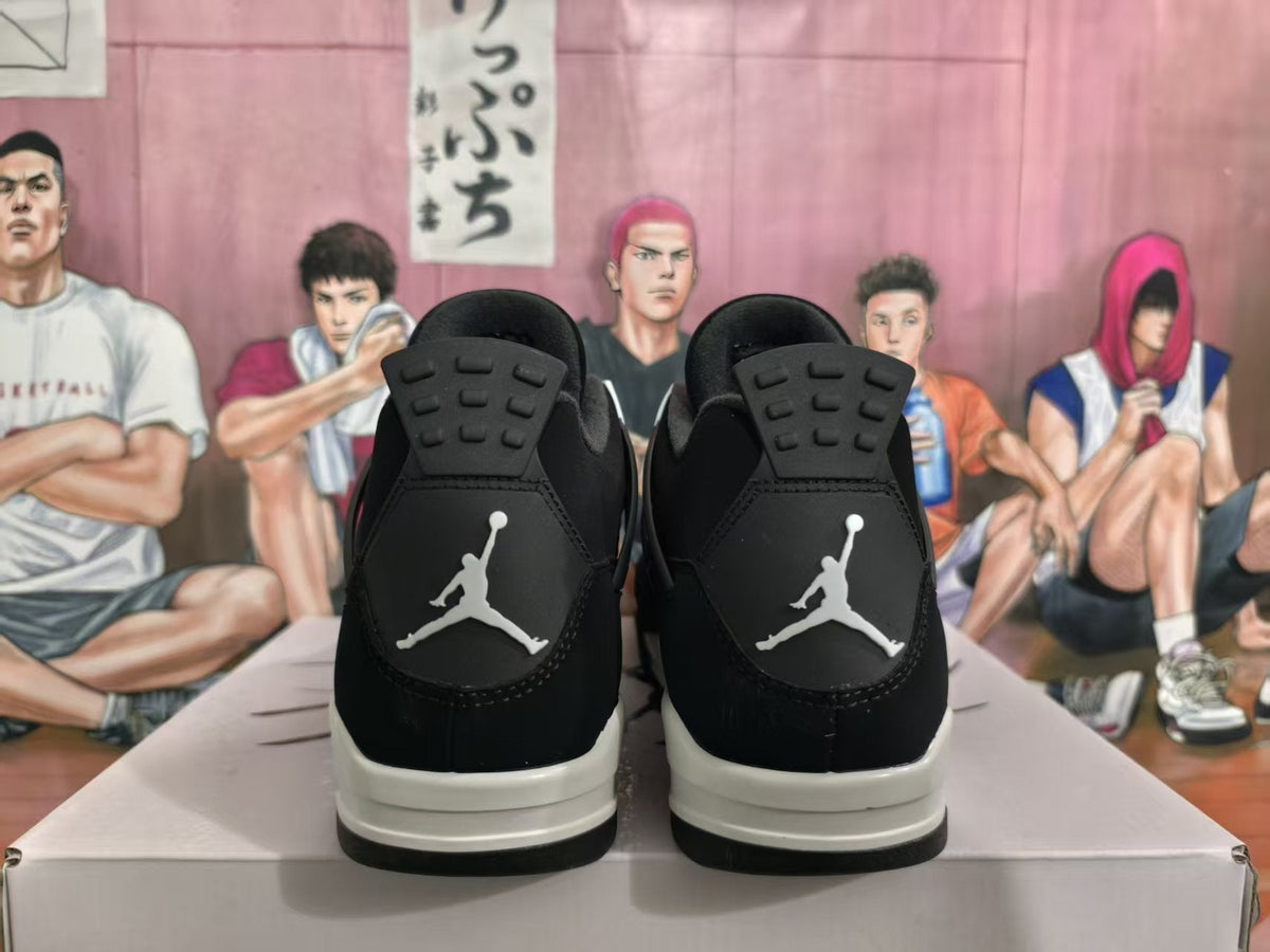 Jordan 4 Black White High-Top Sneakers