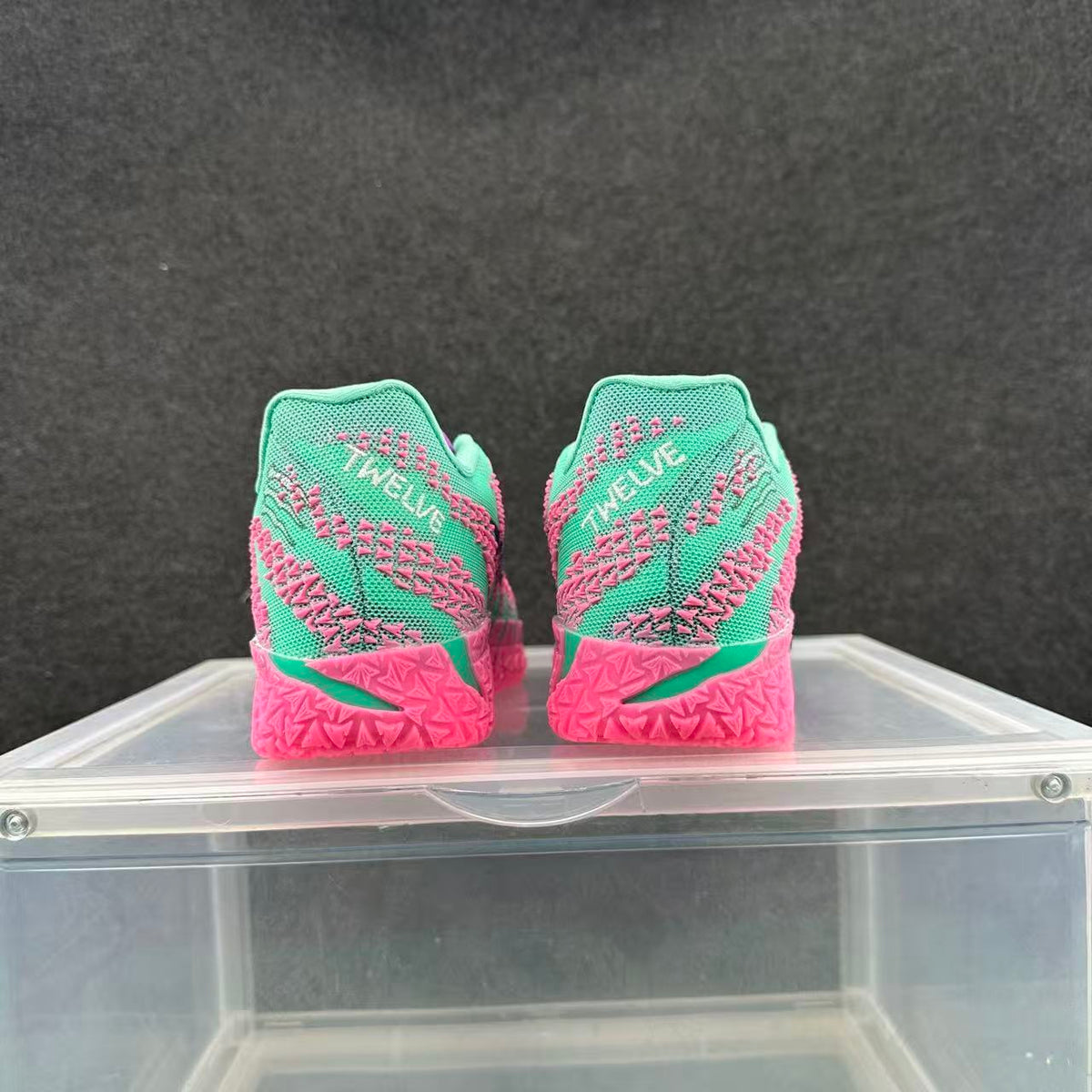 Nike Blue and Pink Basketball Sneakers