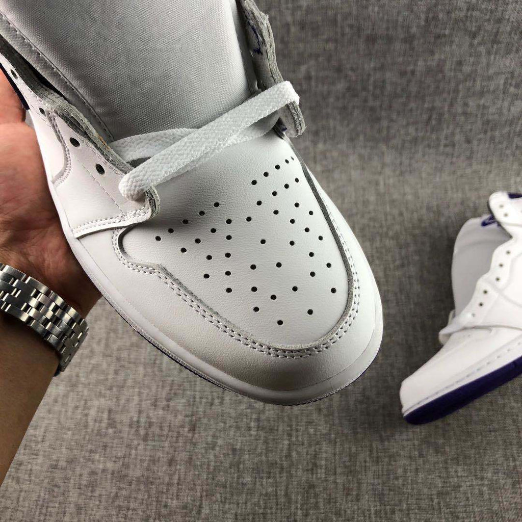 Jordan Air Jordan 1 Court Purple High-Top Sneakers White Purple CD0461-151