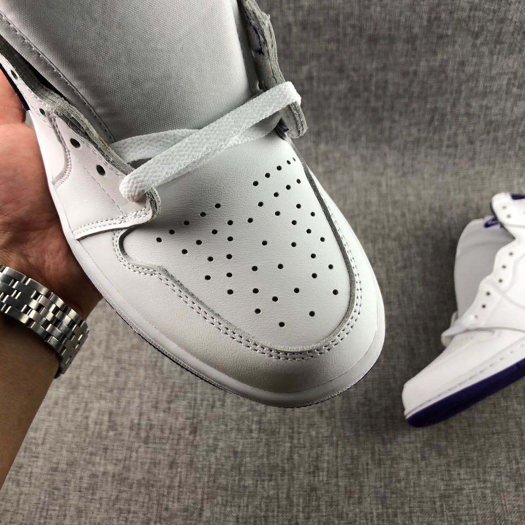 Jordan Air Jordan 1 Court Purple High-Top Sneakers White Purple CD0461-151