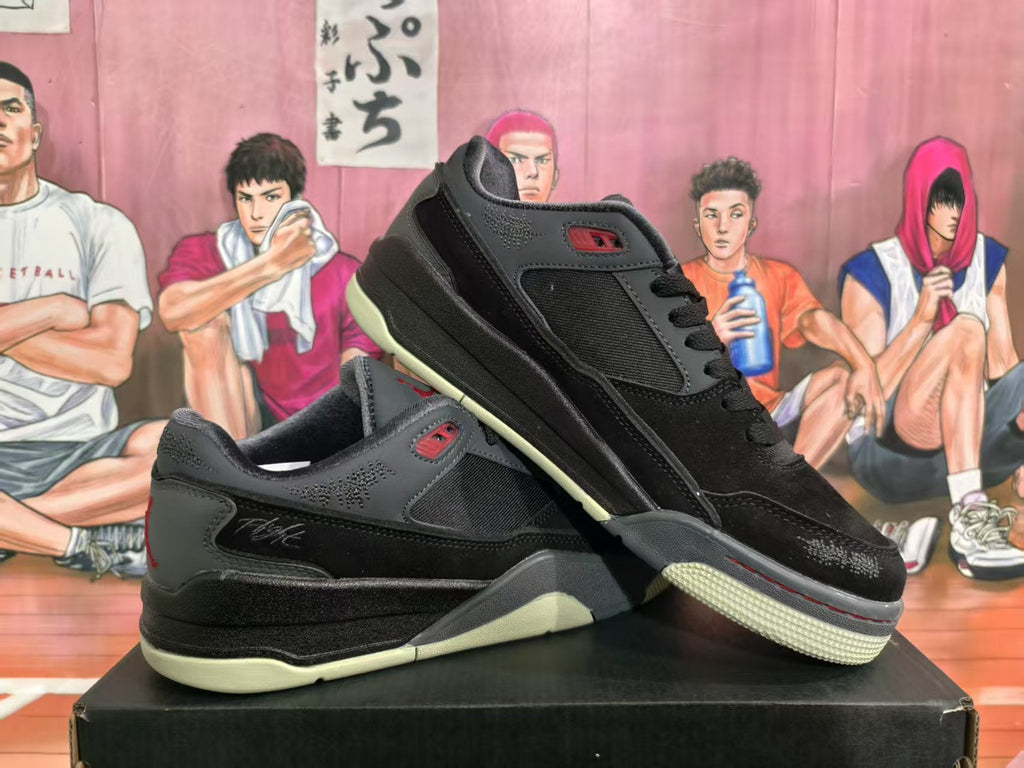 Jordan Black and Grey Low-Top Sneakers