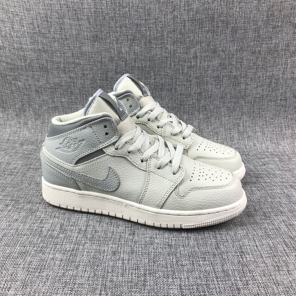 Jordan Air Jordan 1 Mid GS Light Bone Grey Fog Sneakers