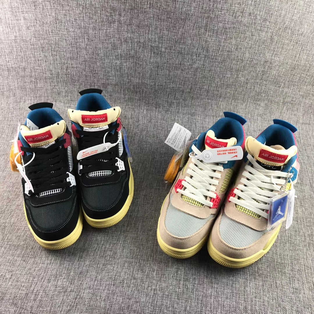 Union LA x Air Jordan 4 Off Noir Sneakers Black/Blue