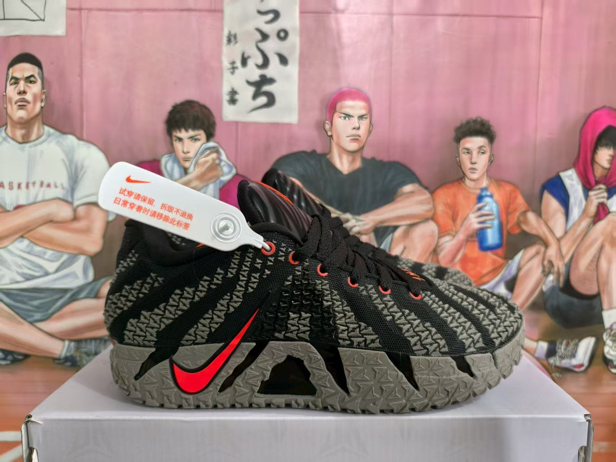Nike LeBron 17 Basketball Shoes Black Grey Red