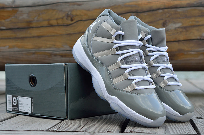 Jordan Air Jordan 11 High-Top Sneakers Gray White 378037-001